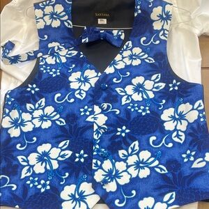 Blue Floral Men's Vest